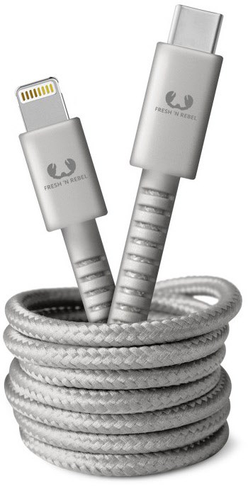 Fabriq USB-C > Lightning (1,5m) Kabel ice grey