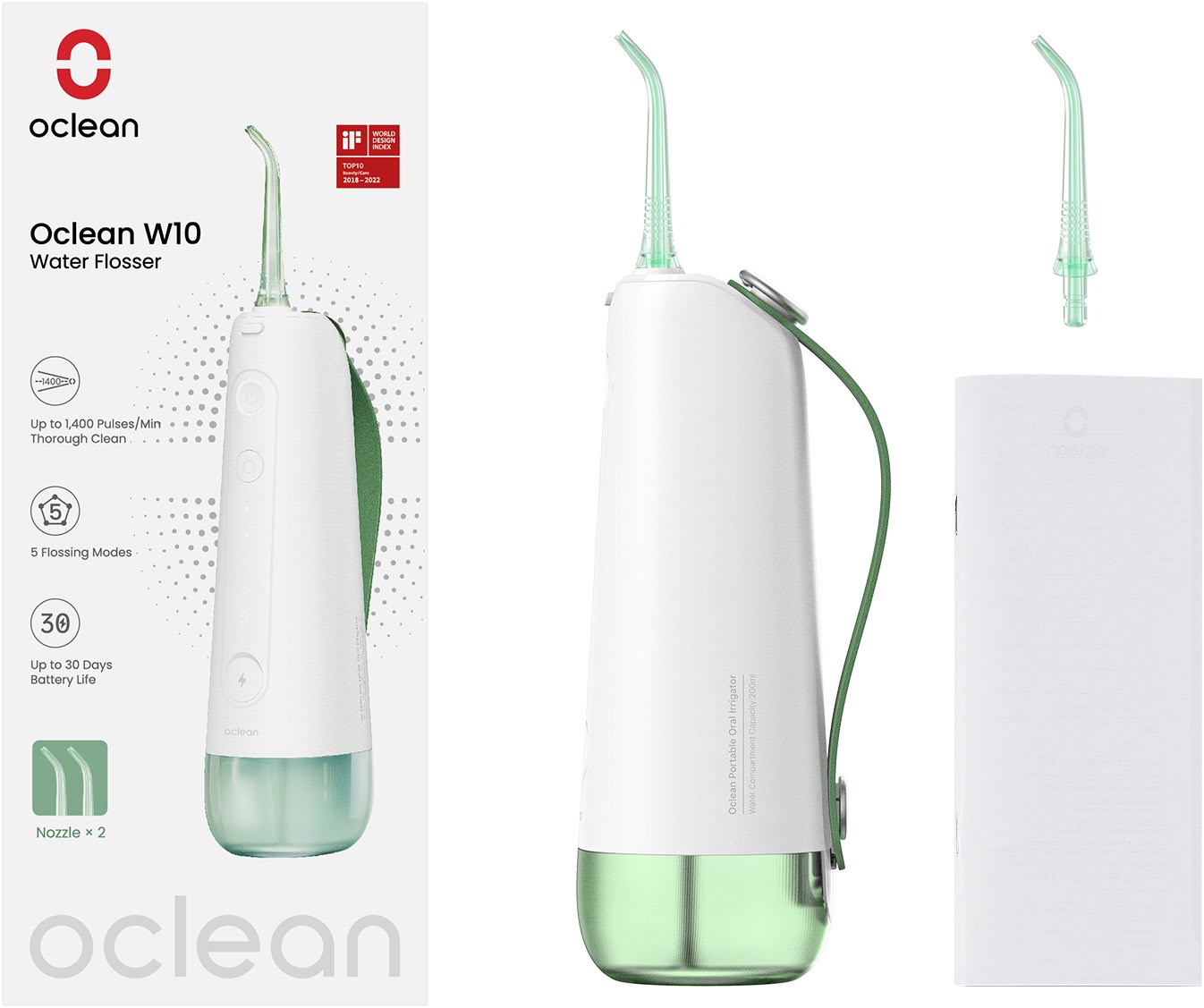 W10 Munddusche grün