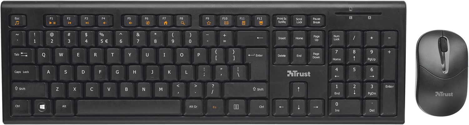 Nola Wireless Keyboard & Mouse DE Kabelloses Tastatur-Set