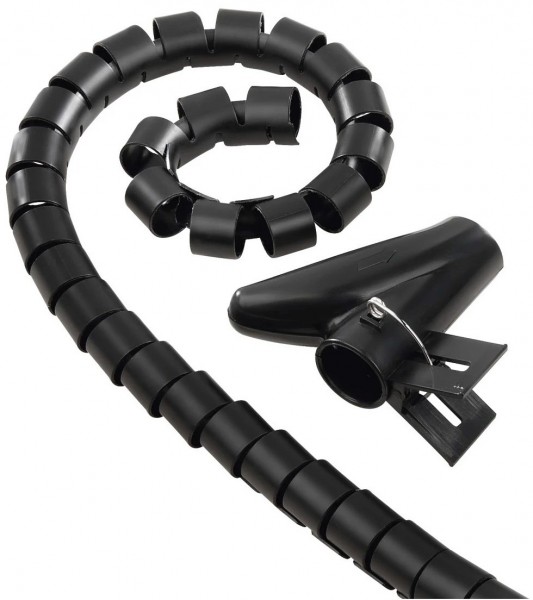 Spiral-Kabelschlauch (2,5m) schwarz