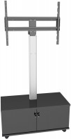 Maxila XL Motorisierter TV-Standfuß silber/schwarz