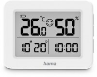 Lefkada Thermo-/Hygrometer weiß