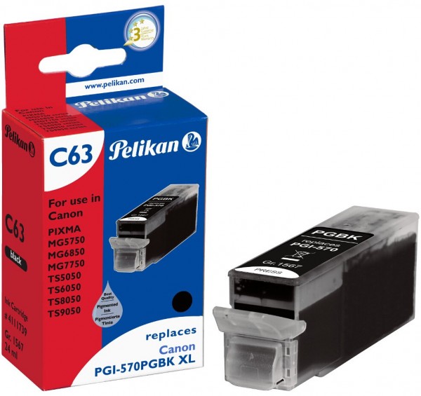 C63 Tintenpatrone ersetzt Canon PGI-570XL schwarz