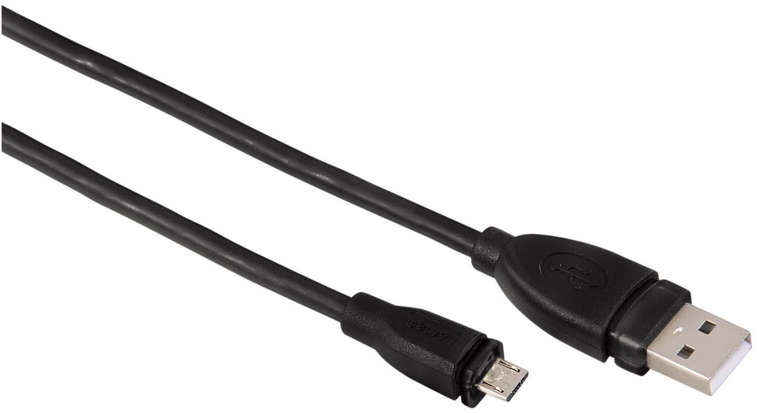Hama Micro-USB-2.0-Kabel geschirmt 0,75m schwarz | EURONICS