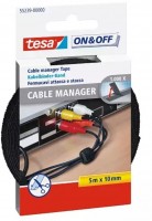 ON&OFF Cable Manager Klett Kabelbinder schwarz