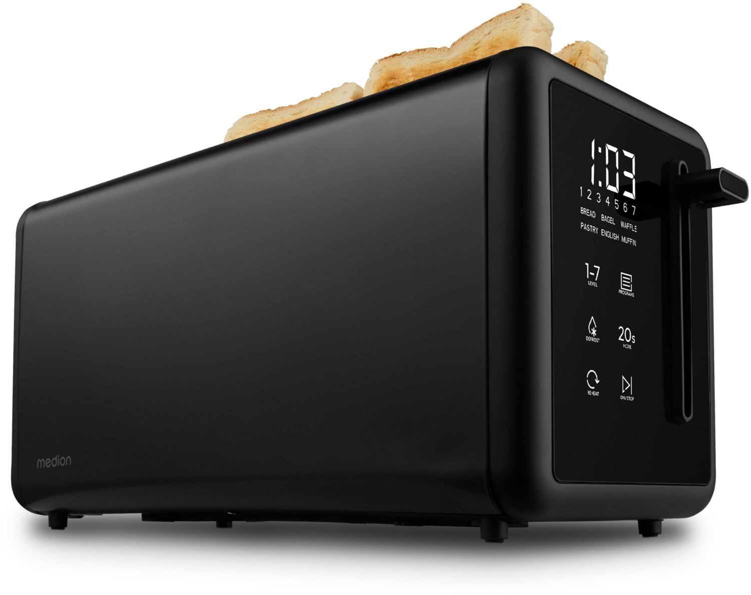 Life MD12103 Toaster schwarz