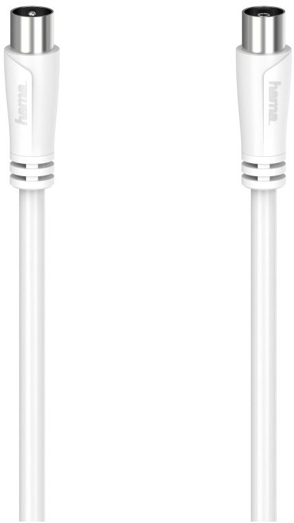 Antennen-Kabel 90 dB (7,5m) Koax-Stecker>Koax-Kupplung weiss