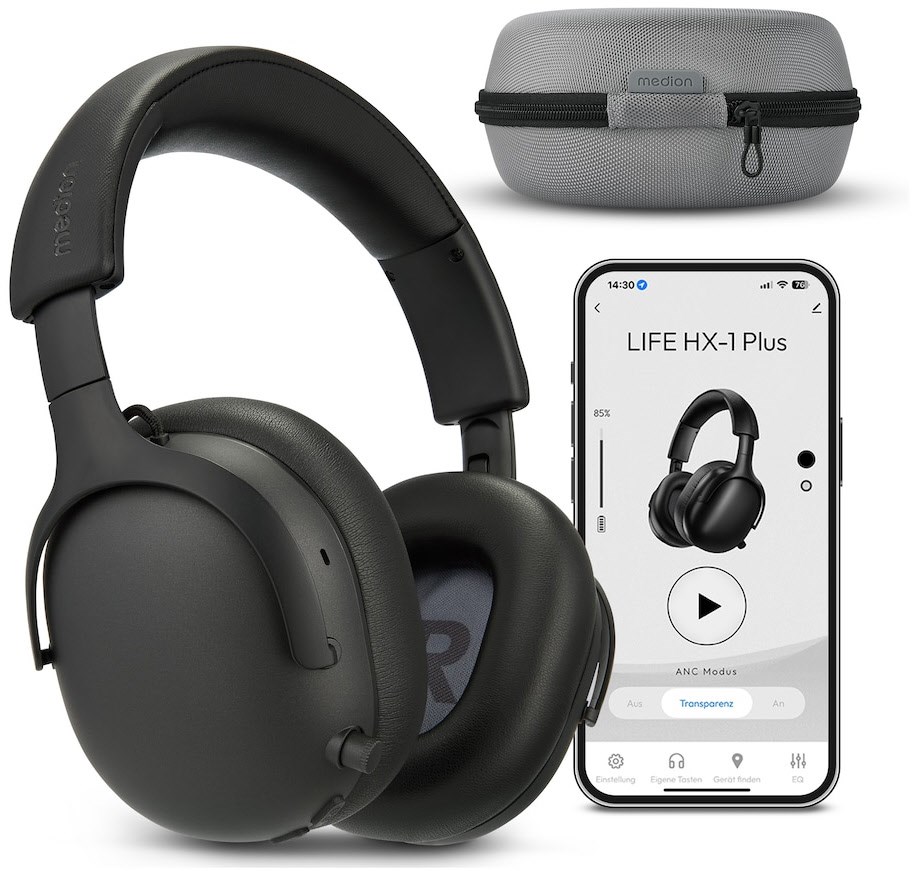Life HX-1 Plus (MD43771) Bluetooth-Kopfhörer schwarz