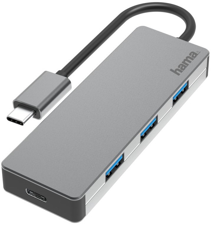 USB-C-Hub 4 Ports, USB 3.2 Gen2 grau