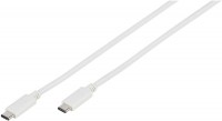 USB 3.1 Type-C Anschlusskabel mit E-Mark (2m) weiß