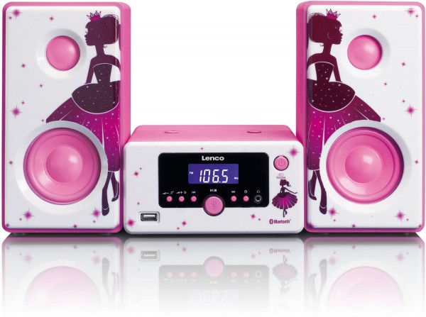 MC-020 Princess Microanlage pink/weiß