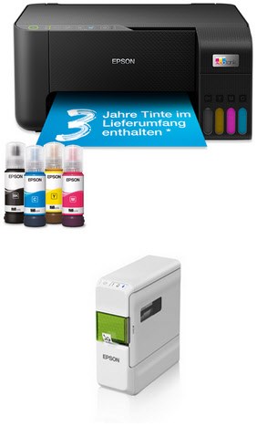 Image of EcoTank ET-2864 Multifunktionsgerät Tinte schwarz inkl. LabelWorks LW-C410