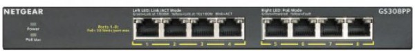 GS308PP 8-Port Gigabit Ethernet Switch schwarz