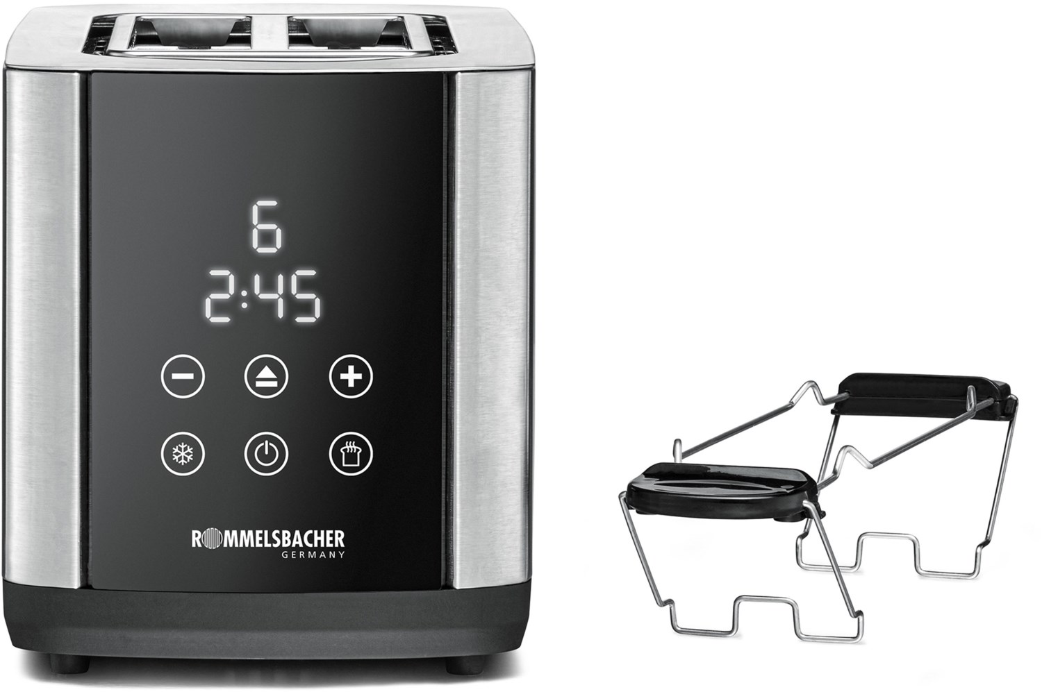 TO850 Kompakt-Toaster edelstahl/schwarz