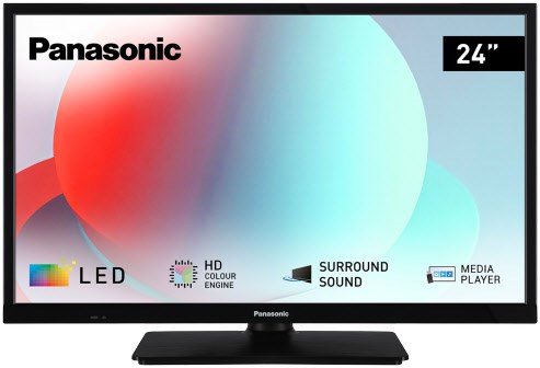 TS-24N30AEZ 60 cm (24") LCD-TV mit LED-Technik schwarz, HD Ready, DVB-T2/DVB-C/DVB-S2, Sprachsteuerung