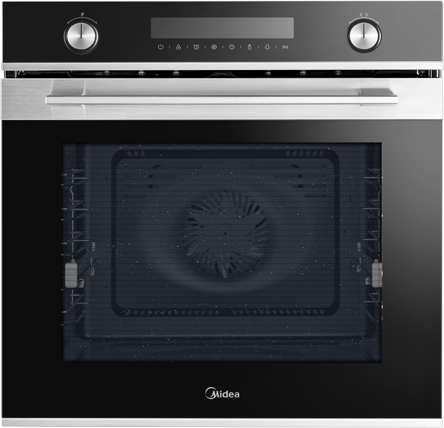 7NP30E0IX Einbaubackofen schwarz/edelstahl, 72 l, Pizza-Stufe, schnelles Vorheizen, Hefeteig-Gärstufe, pyrolytische Selbstreinigung, 59,5 cm breit, A+