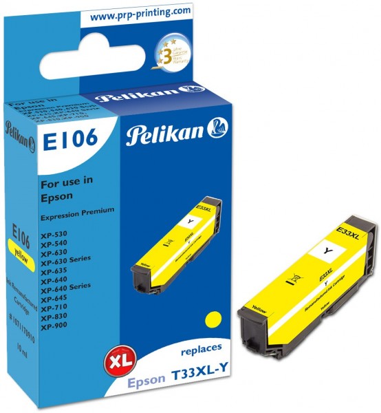 E106 Tintenpatrone ersetzt Epson T33XL Y gelb