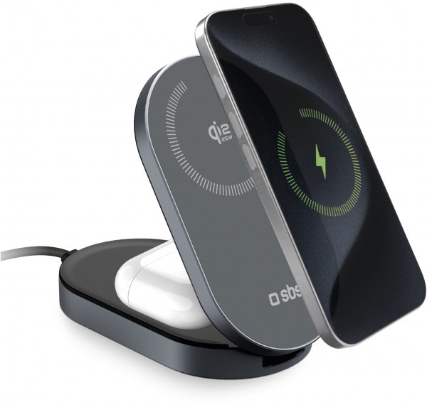 2-in-1 Ladestation Qi (35 W) schwarz
