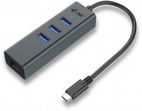 USB-C Metal HUB 3 Port mit Gigabit Ethernet Adapter