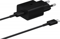 Schnellladeadapter USB Type-C (15W) mit Datenkabel schwarz