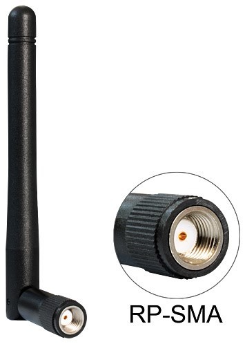 WLAN 802.11 b/g/n RP-SMA 2 dBi Antenne omnidirektional Kippgelenk