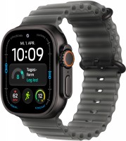 Apple Watch Ultra 4 (49mm) GPS+5G Smartwatch Titan mit Ocean Armband halbtransparent schwarz
