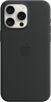 Silikon Case mit MagSafe für iPhone 15 Pro Max schwarz