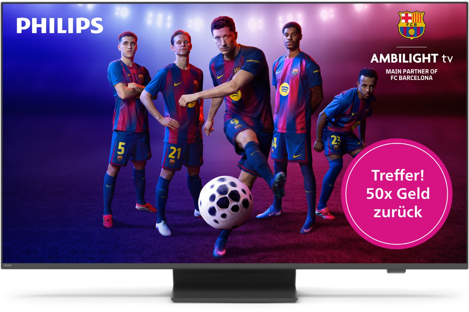 Philips 43PUS8600/12 108 cm (43") QLED Ambilight TV grau