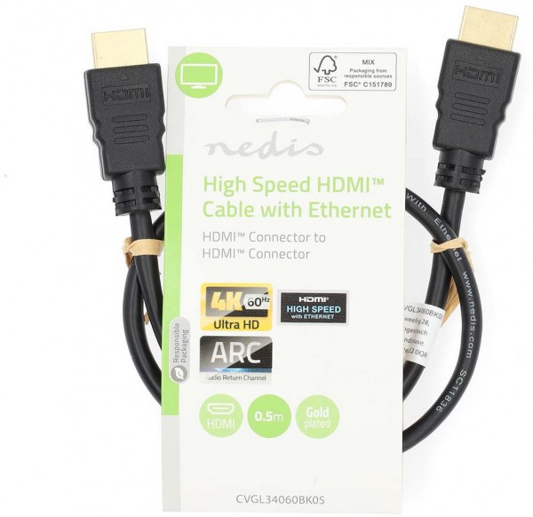 CVGL34060BK05 High Speed HDMI-Kabel (0,50m) schwarz