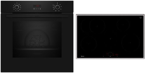 BX48PIB Herdset mit Induktionskochfeld bestehend aus B2CCG6AK0 + T58SHF1L0 schwarz/edelstahl