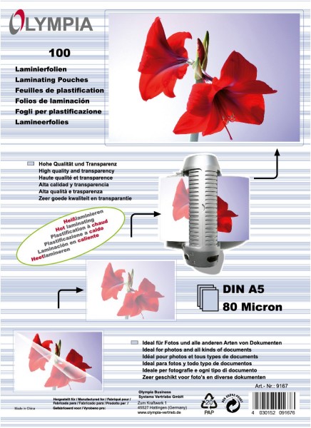 Laminierfolien A5 80 Mic (100 St.)