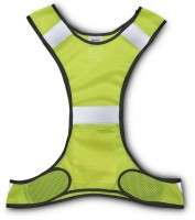 Reflektierende Laufweste mit Tasche für Jogger gelb