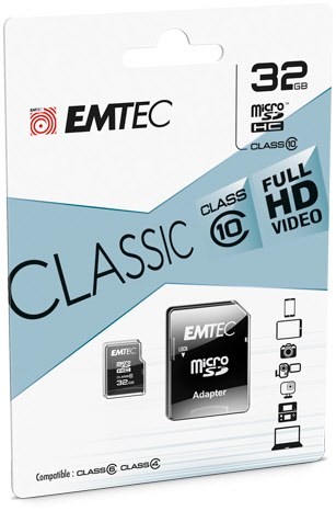 microSDHC Class 10 Classic (32GB) Speicherkarte mit Adapter