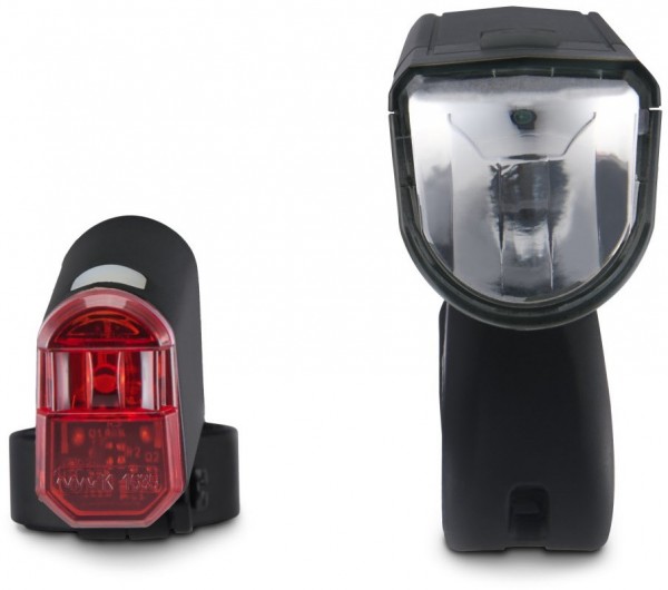 Fahrradlicht-Set Front-/Rück. LED schwarz