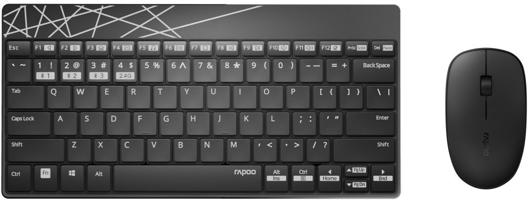 8000M Kabelloses Tastatur-Set schwarz