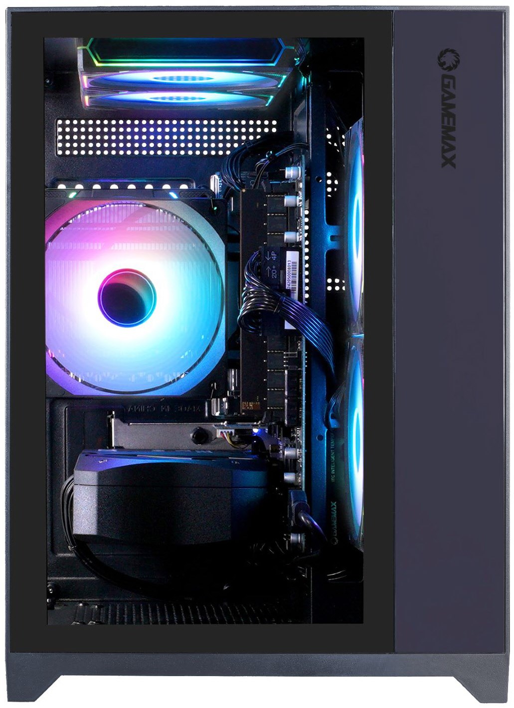 Gamemax Hype-M BK 7918 PC schwarz, AMD Ryzen 7, 32 GB RAM, 1000 GB SSD, nVidia GeForce RTX 5070 (12 GB), Windows 11, Gaming geeignet