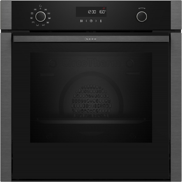 B6ACH7AG3 Einbaubackofen graphit, 71 l, Pizza-Stufe, schnelles Vorheizen, Brotback-Stufe, pyrolytische Selbstreinigung, 59,4 cm breit, A+