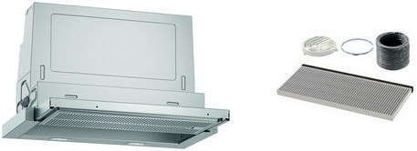 DMK4652EDX Flachschirm-Dunstabzugshaube bestehend aus D46ED52X1 + Z51ITI2X4 silbermetallic