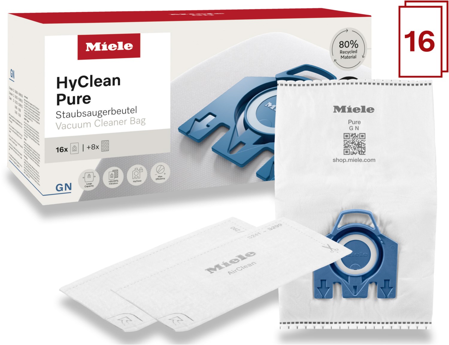 Image of GN XXL HyClean Pure (16 Stück) Staubsaugerbeutel