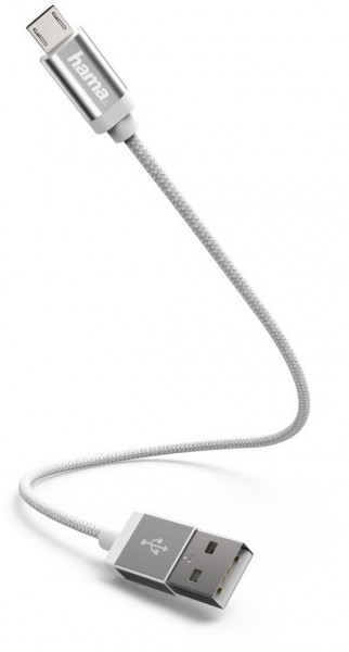 Lade-Sync-Kabel Micro-USB (0,2m) weiß