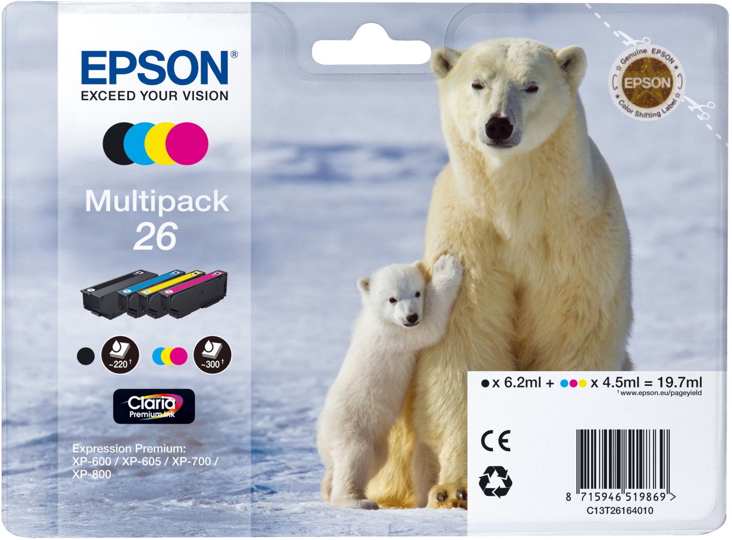26 Claria Premium Multipack 4-farbig
