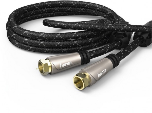 SAT-Anschlusskabel 120dB (5m) F-Stecker>F-Stecker braun