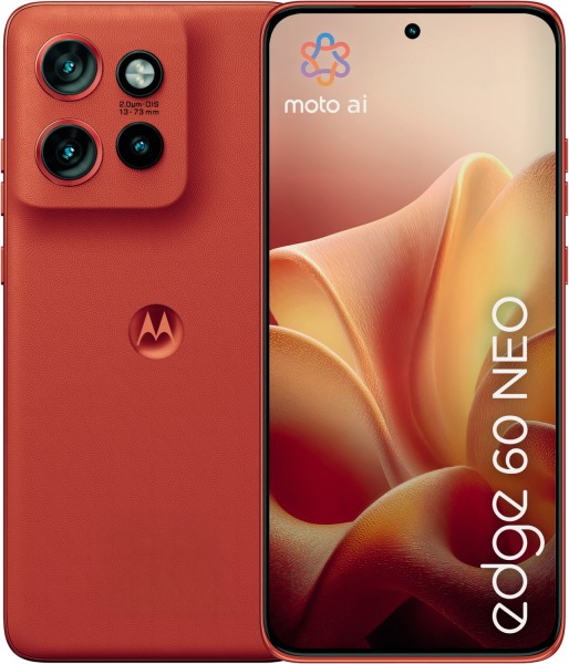 edge 60 neo Smartphone PANTONE poinciana, 256 GB Speicher, 12 GB RAM, 50 MP Kamera, 6,36 Zoll Display, 54,47 Std. Akku, 5G, Android