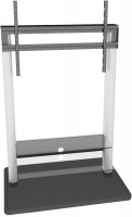 Obliga rollbarer TV-Bodenständer mit 2 Zwischenböden silber/schwarz