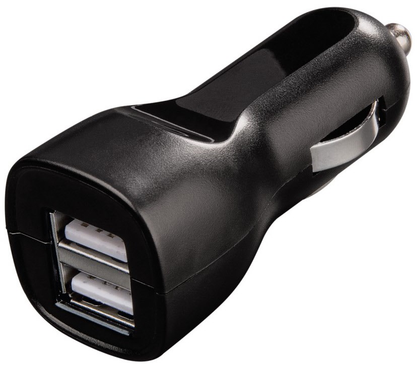 Dual USB KFZ-Ladegerät Auto-Detect schwarz