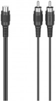 Subwoofer-Adapter 2 Cinch-Stecker>Cinch-Kupplung schwarz