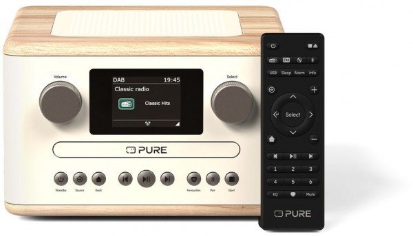 Classic C-D4 CD/Radio-System baumwoll weiß/eiche