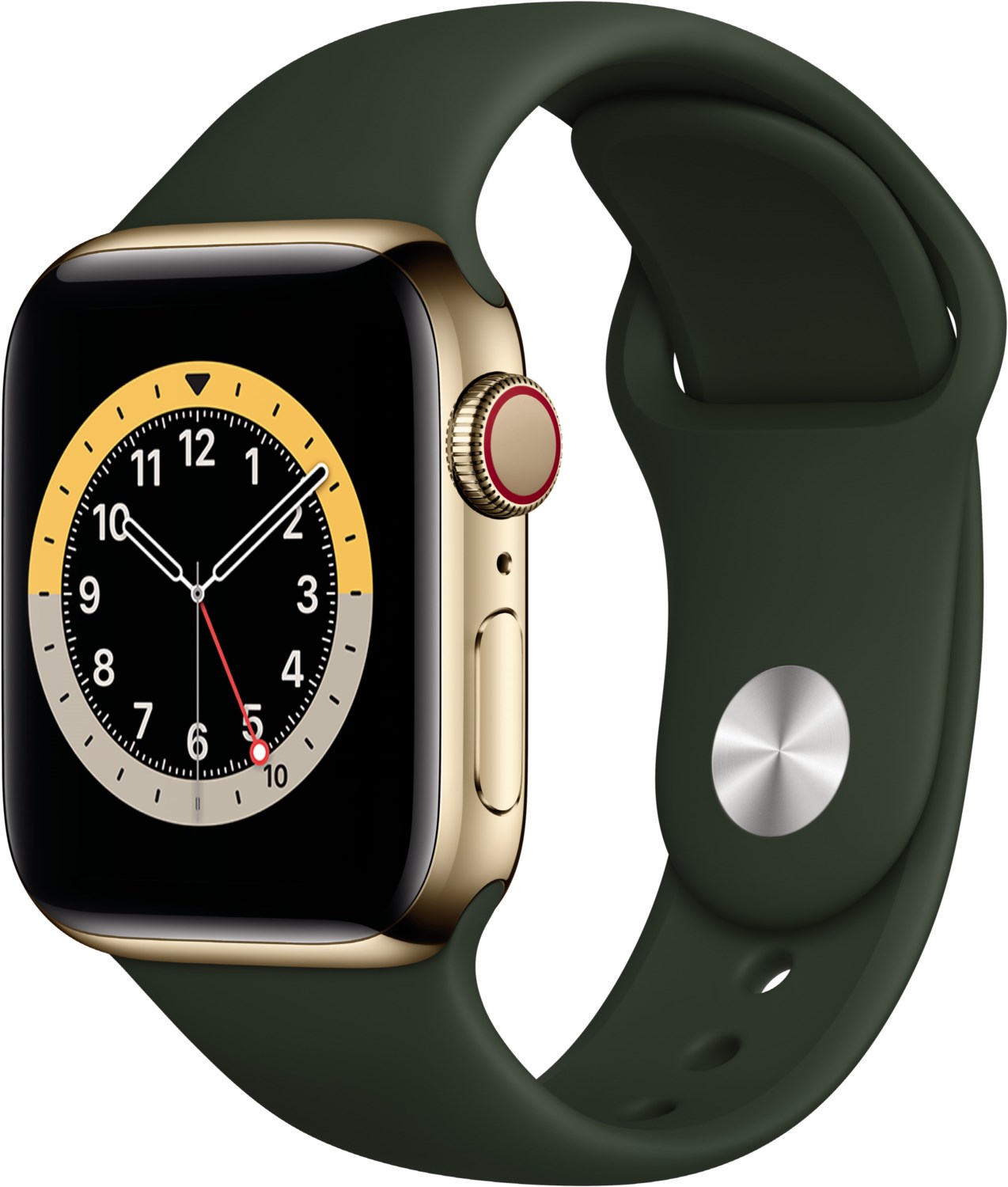 Apple Watch Series 6 40mm GPS 4G mit Sportarmband gold zyperngrun EURONICS