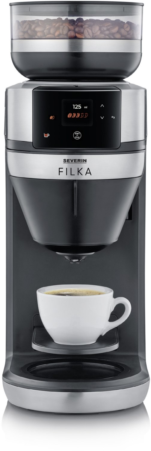 KA 4852 FILKA 2.0 Filter-Kaffeemaschine mit integrierter Kaffeemühle schwarz/edelstahl