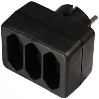 EDS 3 Steckdosenadapter schwarz